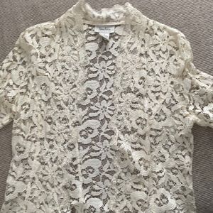 Beautiful lace button in the front blouse from Neumann Marcus